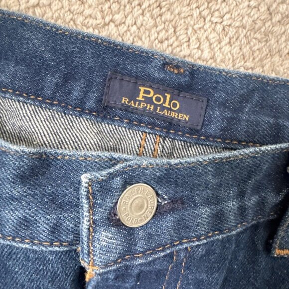 Polo Ralph Lauren Jean Skirt Women's 31 Blue Denim A Line Mini Button - Picture 4 of 5
